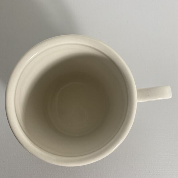 Anthropologie Monogram Initial Letter M Mug White Black Barber Coffee Tea Cup - Picture 2 of 6